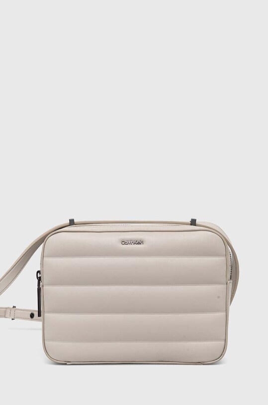 Kabelka Calvin Klein imitácia kože béžová K60K612114