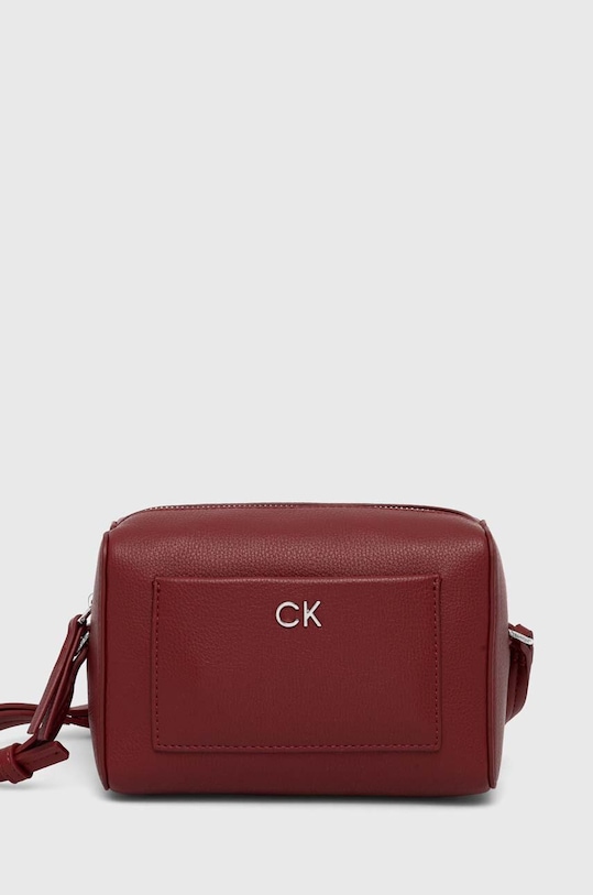 Kabelka Calvin Klein imitácia kože burgundské K60K612274