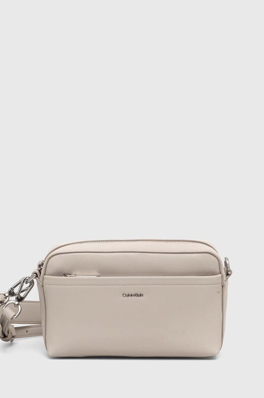 Τσάντα Calvin Klein απομίμηση λείου δέρματος μπεζ K60K612280