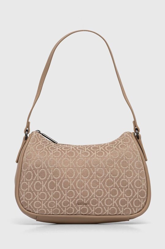 Kabelka Calvin Klein textilný béžová K60K612333