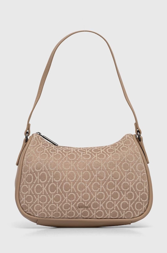 Calvin Klein torebka nie mieści A4 beżowy K60K612333