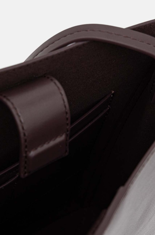 Kožená kabelka Calvin Klein K60K612649 hnedá