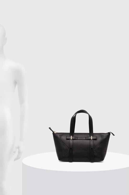 Δερμάτινη τσάντα Furla WB01236.HSF000.O6000 μαύρο