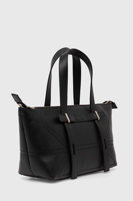 Δερμάτινη τσάντα Furla WB01236.HSF000.O6000 μαύρο AW24