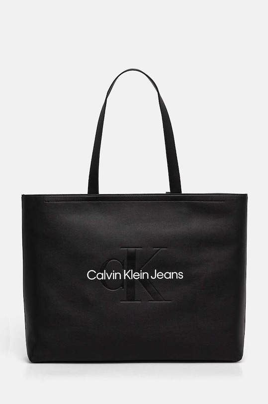 Kabelka Calvin Klein Jeans imitácia kože čierna K60K612222