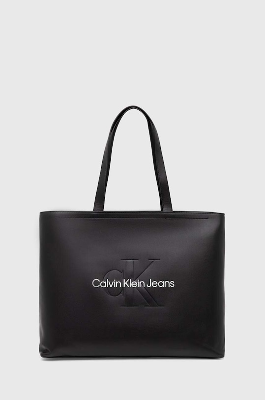 Kabelka Calvin Klein Jeans imitácia kože čierna K60K612222