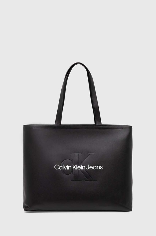 Kabelka Calvin Klein Jeans imitácia kože čierna K60K612222