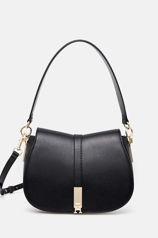 Kabelka Tommy Hilfiger imitácia kože čierna AW0AW16285