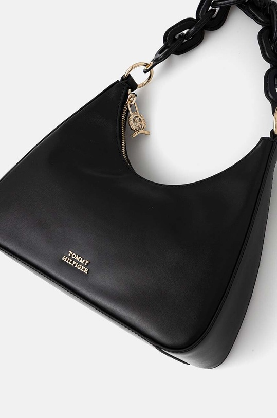 Tommy Hilfiger torebka skórzana czarny AW0AW16293