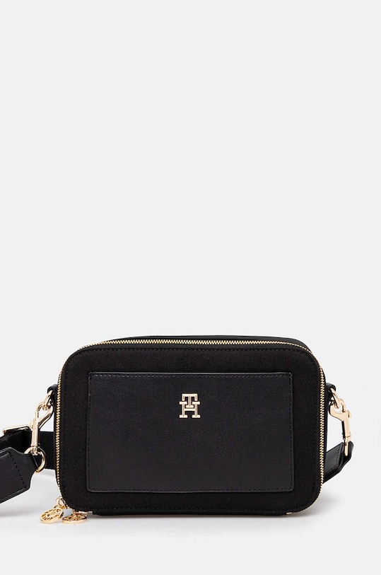 Kabelka Tommy Hilfiger jednofarebný čierna AW0AW16303