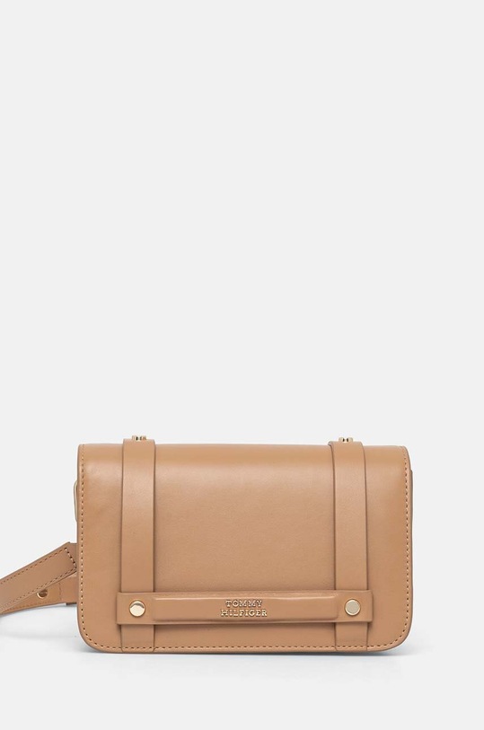 Tommy Hilfiger poseta de piele uni bej AW0AW16320