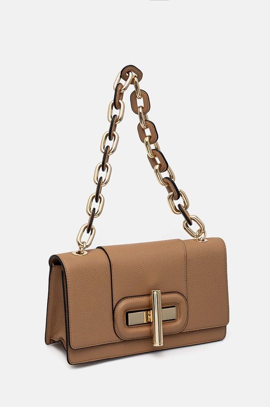 Δερμάτινη τσάντα Tommy Hilfiger AW0AW16401 μπεζ AW24