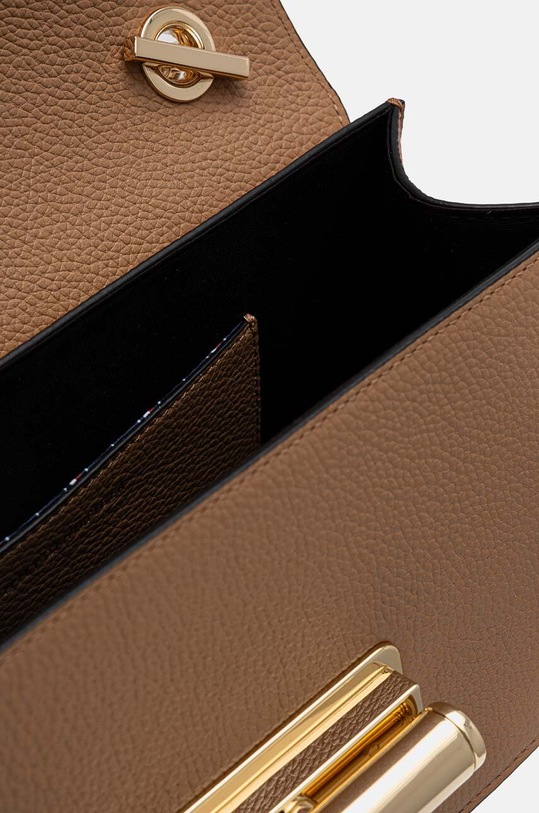 Δερμάτινη τσάντα Tommy Hilfiger AW0AW16401 μπεζ