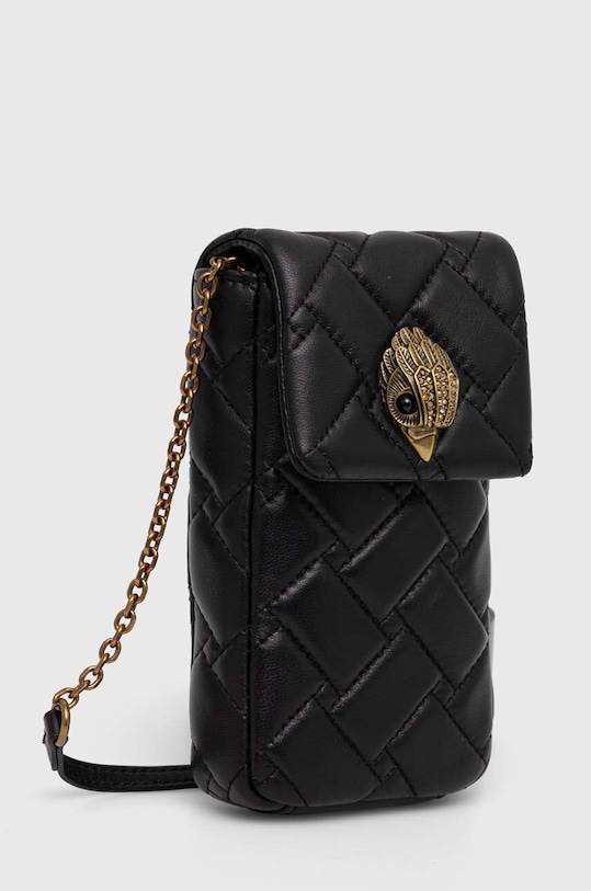 Кожена чанта Kurt Geiger London KENSINGTON PHONE BAG 2710000109 черен AW24