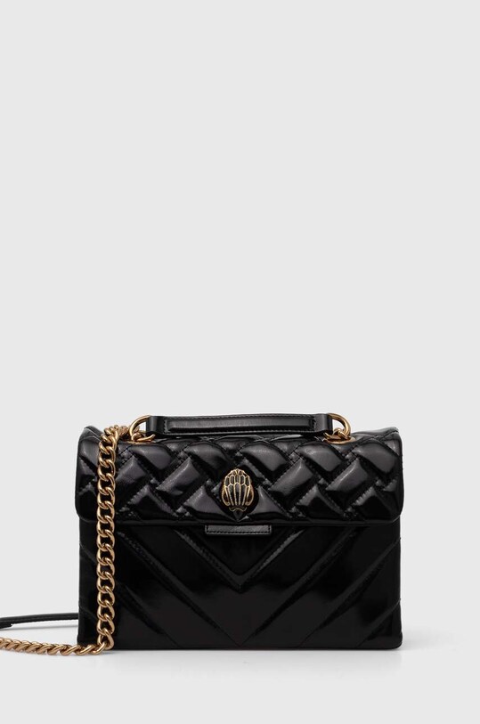 Kožená kabelka Kurt Geiger London KENSINGTON BAG E přírodní kůže černá 2709600319