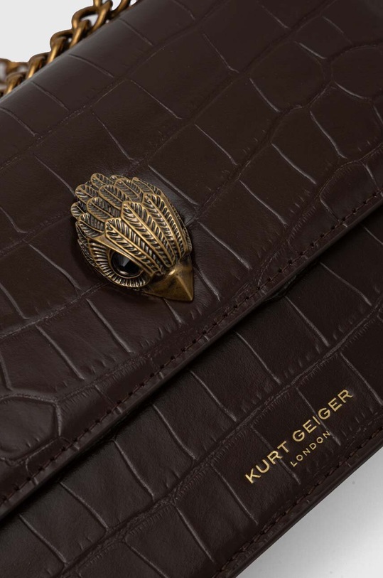 Шкіряна сумочка Kurt Geiger London SHOREDITCH SM CROSS BODY коричневий 9540531149