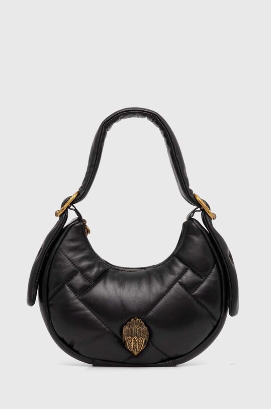Шкіряна сумочка Kurt Geiger London KENSINGTON PUFF SM HOBO лицьова шкіра чорний 2711400109