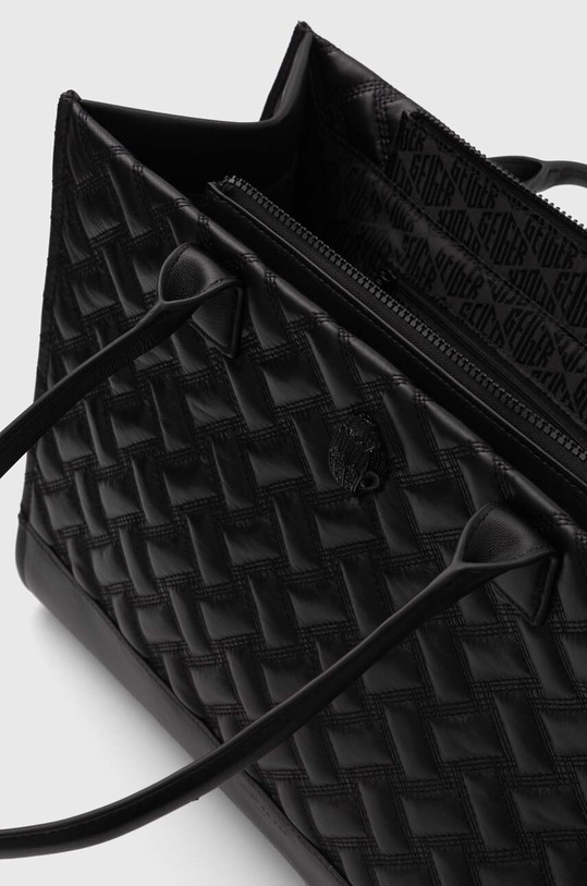 Kožená kabelka Kurt Geiger London KENSINGTON SQ TOTE DR 2712400109 čierna