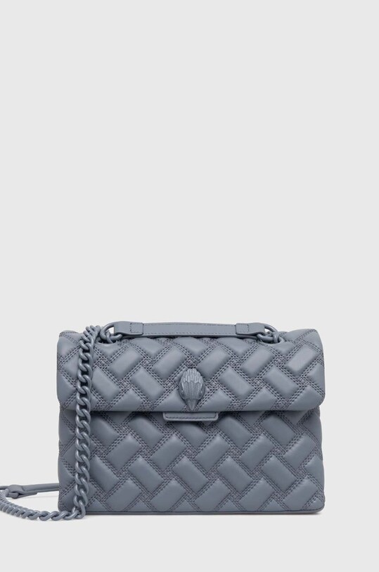 Шкіряна сумочка Kurt Geiger London KENSINGTON BAG DRENCH лицьова шкіра сірий 9986920109