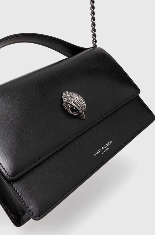 Doplnky Kožená kabelka Kurt Geiger London BOND TOP HANDLE BAG 2735500109 čierna