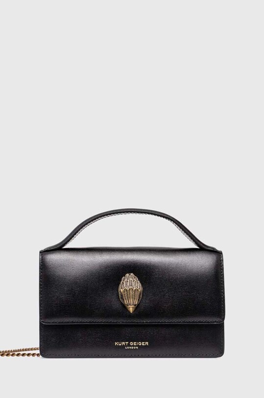 Kabelka Kurt Geiger London SM BOND TOP HANDLE BAG usňová koža čierna 2744100109