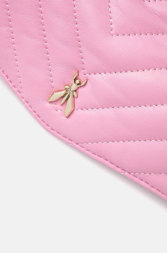 Kožená kabelka Patrizia Pepe ružová 8B0032.L116