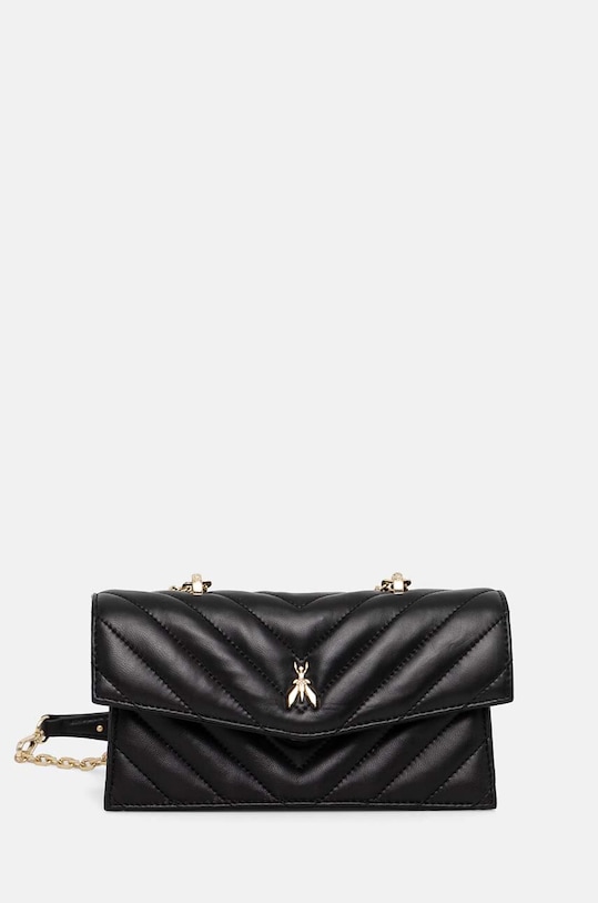 Kožna torba Patrizia Pepe bez uzorka crna 8B0032.L116