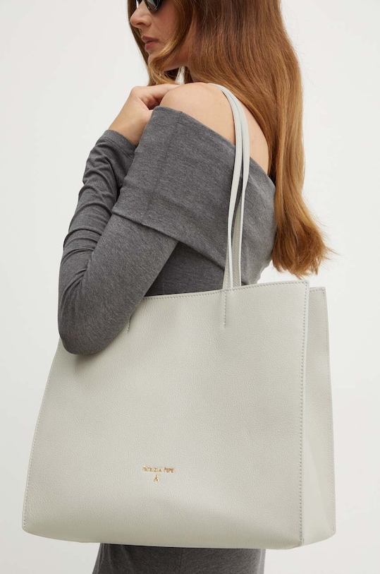 Patrizia Pepe torebka skórzana 8BA172.L001 szary