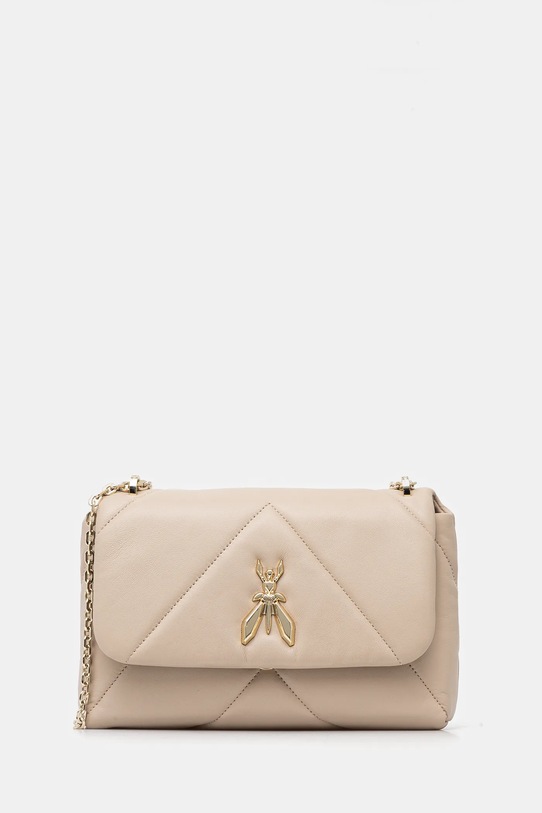 Кожаная сумочка Patrizia Pepe кожа бежевый 8B0195.L006