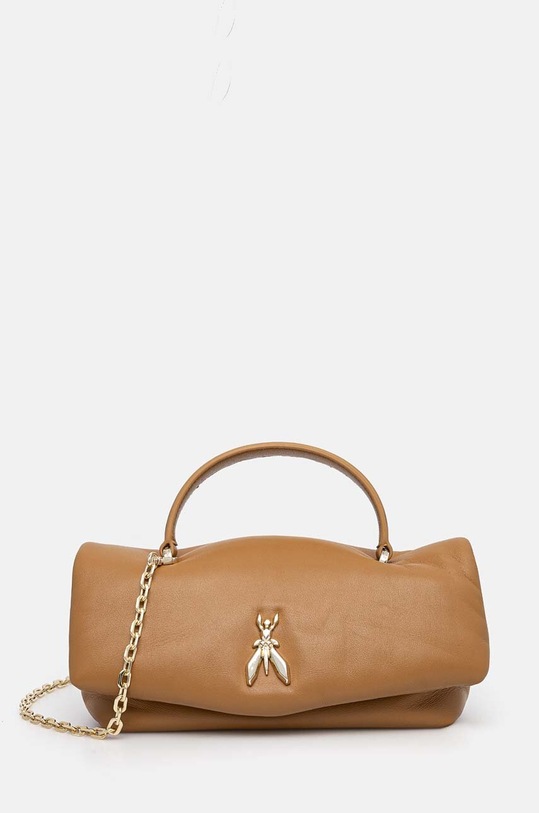 Kožená kabelka Patrizia Pepe přírodní kůže béžová 8B0201.L113