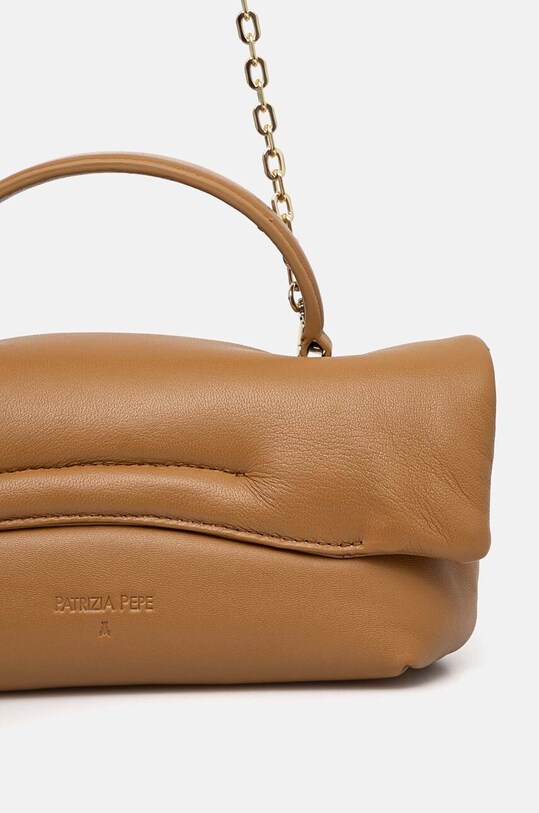 Kožená kabelka Patrizia Pepe béžová 8B0201.L113