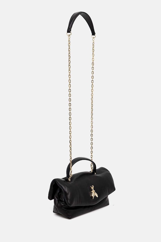 Δερμάτινη τσάντα Patrizia Pepe 8B0201.L113 μαύρο AW24