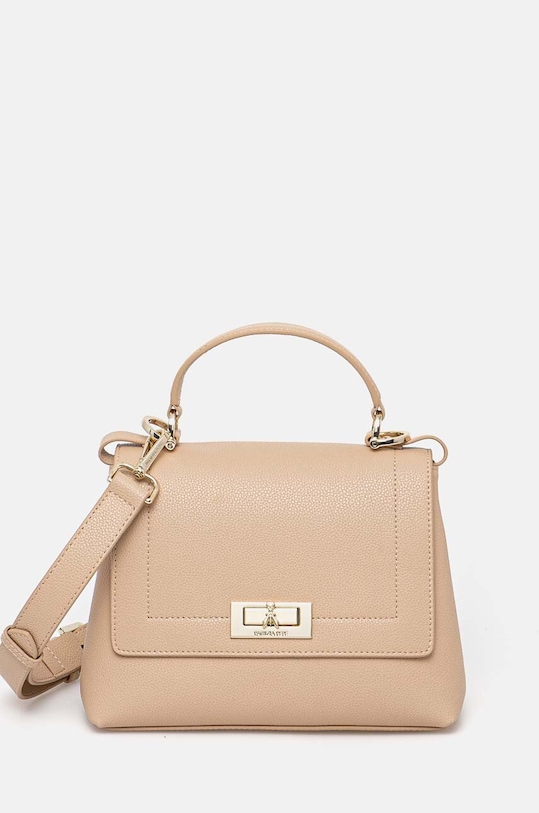 Kožená kabelka Patrizia Pepe přírodní kůže béžová 8B0209.L001