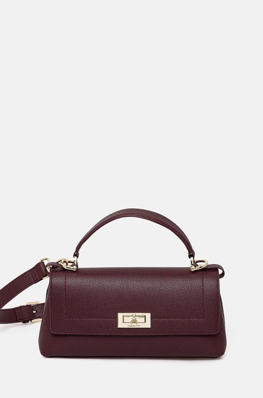 Kožna torba Patrizia Pepe bez uzorka bordo 8B0211.L001