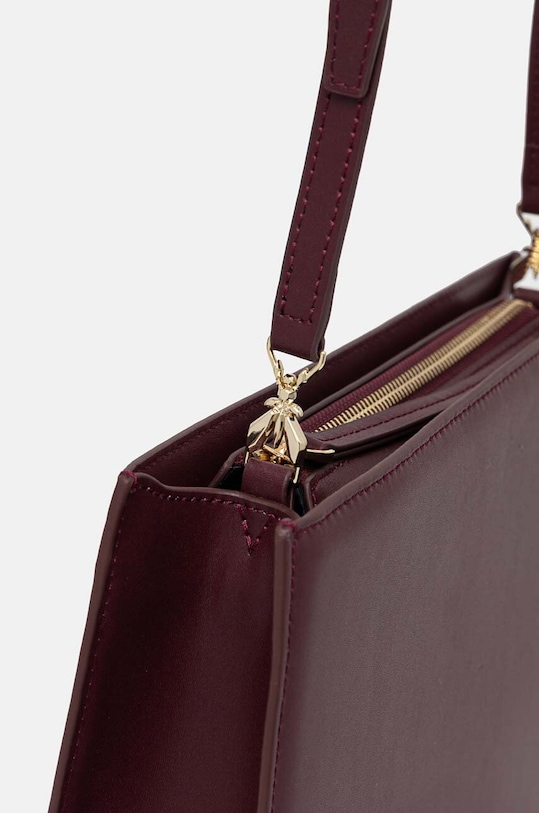 Accesorii Patrizia Pepe poseta de piele 8B0214.L061 burgundia