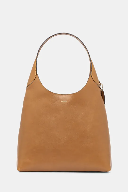 Coach poseta de piele uni maro CU044