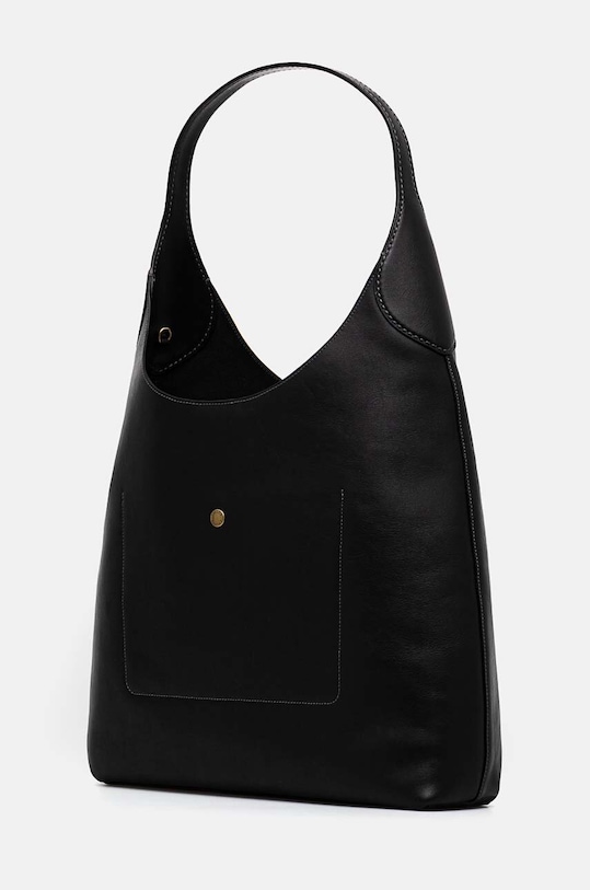 Coach poseta de piele negru CU044