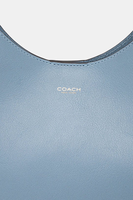 Kožená kabelka Coach modrá CU068