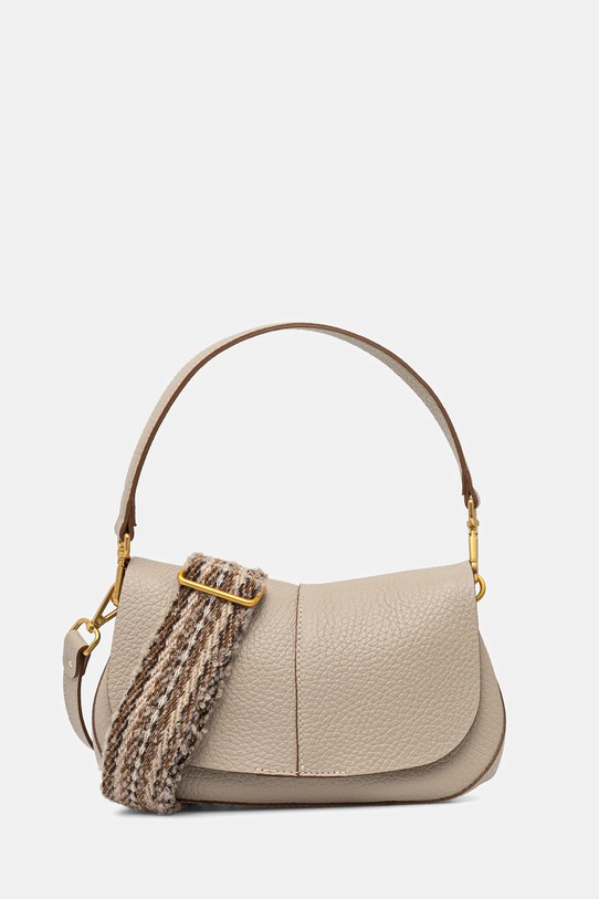 Gianni Chiarini torebka skórzana HELENA ROUND skóra licowa beżowy BS.11088.TKL