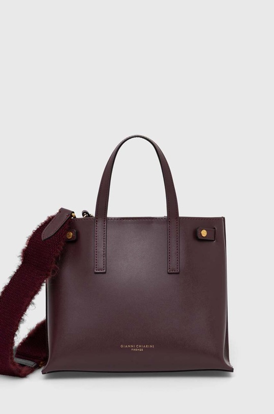 Δερμάτινη τσάντα Gianni Chiarini ALTEA λείο δέρμα μωβ BS.11040.PRCK