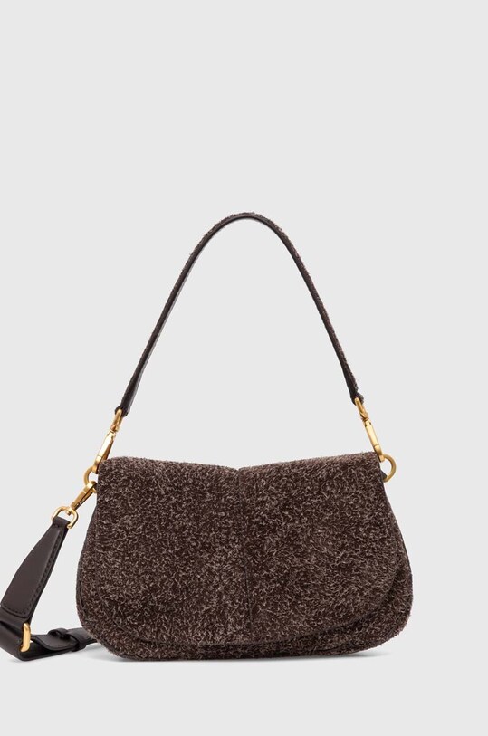 Gianni Chiarini torebka zamszowa HELENA ROUND nie mieści A4 brązowy BS.11178.LDN.PL