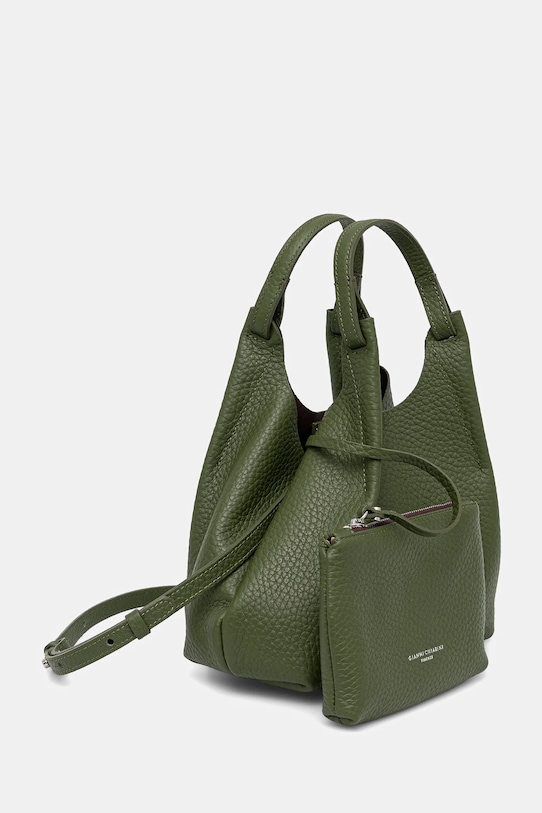 Gianni Chiarini poșetă de piele DUA BS.9719.RNGDBL verde AA00