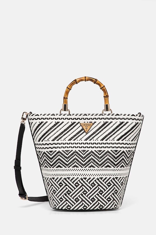 Torba Guess HAPPYLAND imitacija zrnate kože crna HWWG93.43220