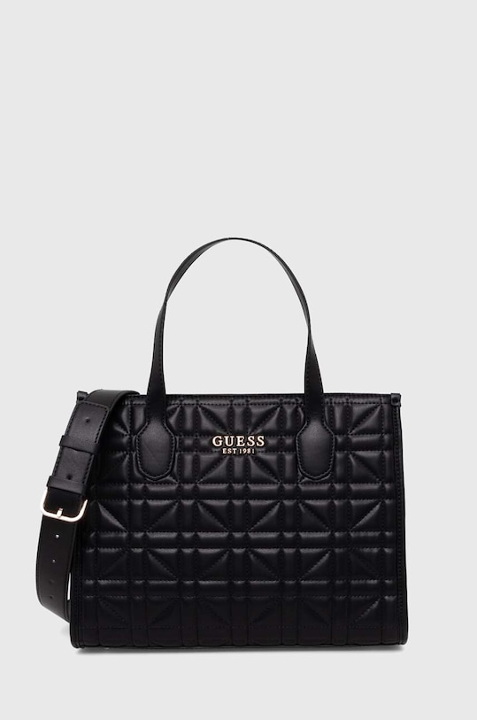 Kabelka Guess SILVANA imitácia kože čierna HWQG86.65220