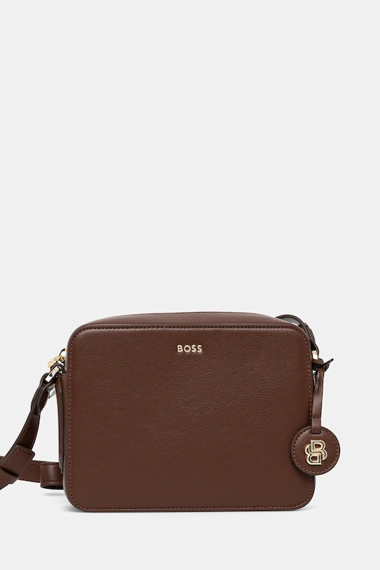 Torba BOSS imitacija zrnate kože smeđa 50523273