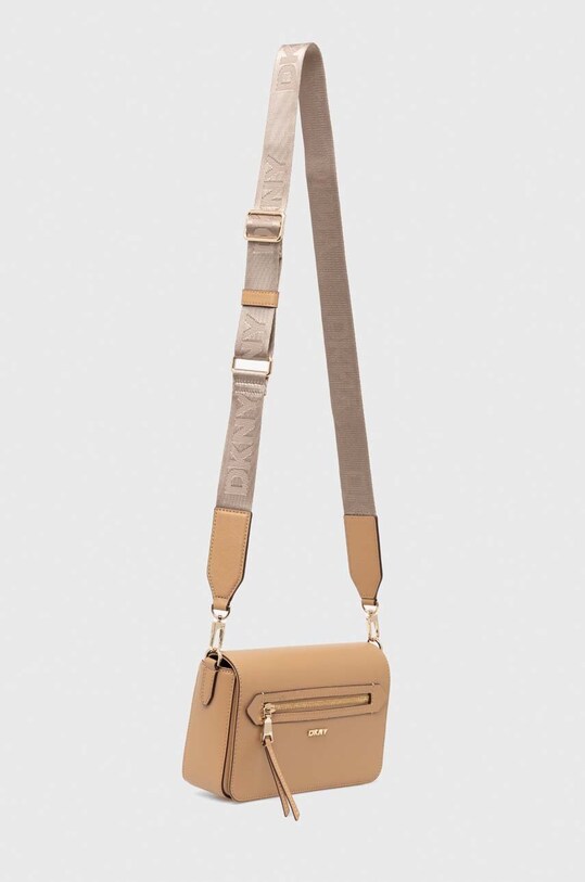 Kožená kabelka Dkny R42E3E21 béžová AW24