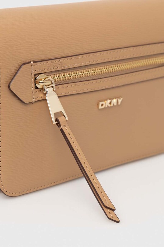 Шкіряна сумочка Dkny бежевий R42E3E21