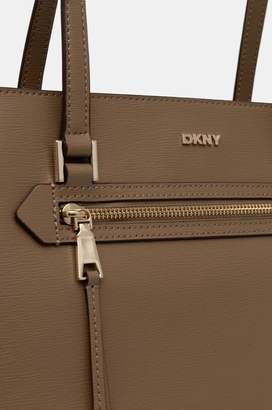 Kožená kabelka Dkny R42A3E20 hnedá
