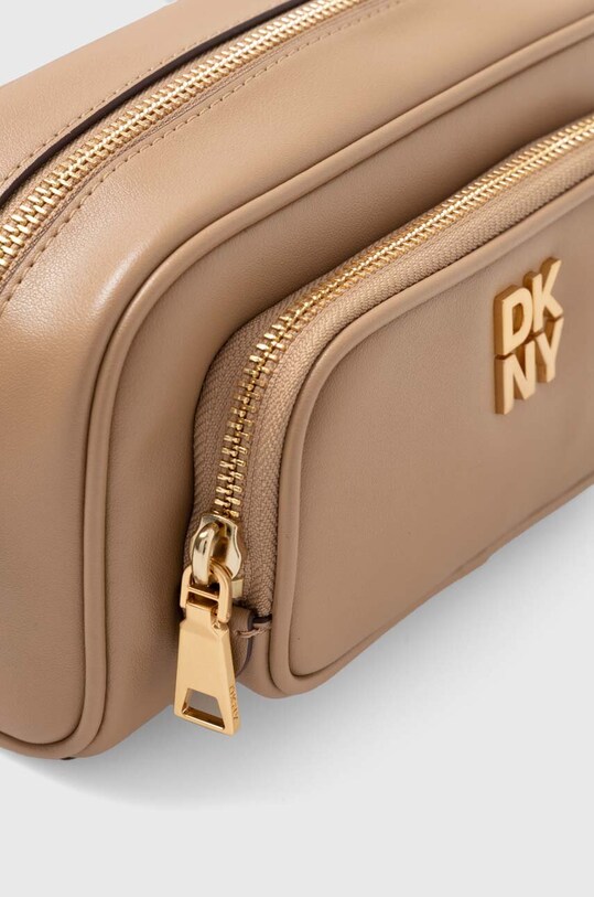 Kožená kabelka Dkny béžová R42EKE53