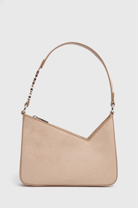 HUGO torebka nie mieści A4 beżowy 50523476
